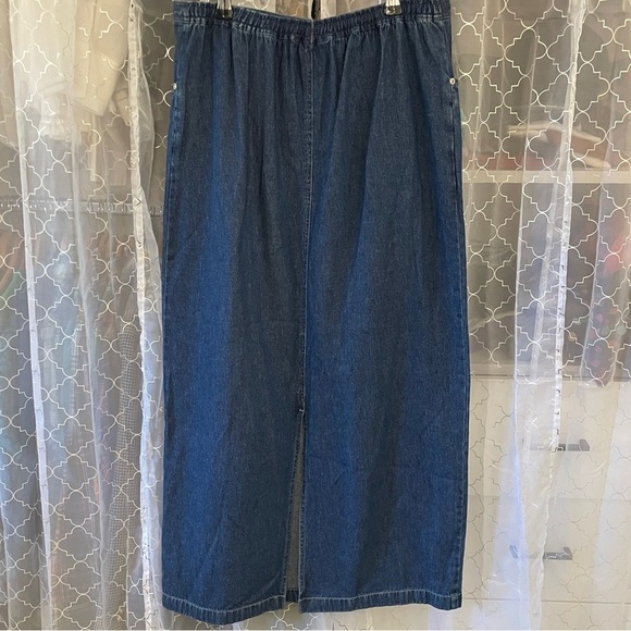 Susan Bristol Blue Jean Denim Maxi Skirt 8 - Picture 7 of 8